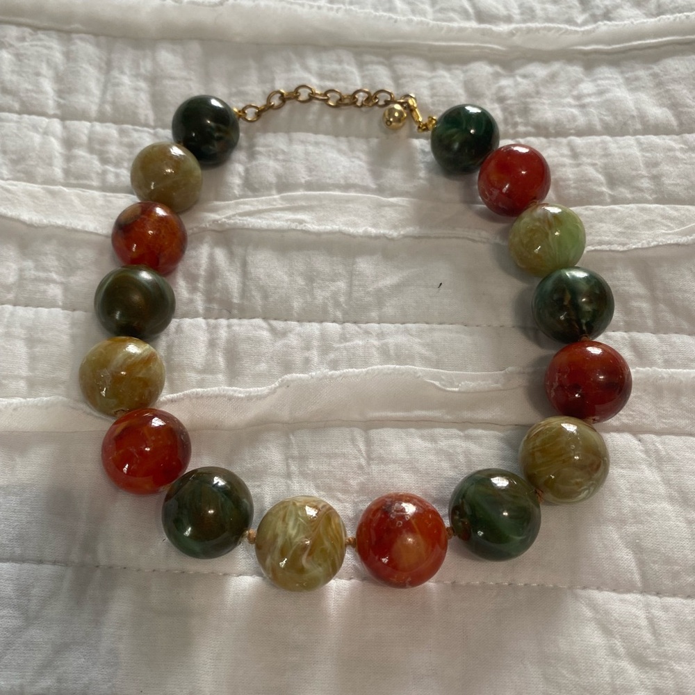 Vintage Multicolor Beaded Necklace